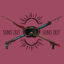 Suns Out Guns Out - Womens Stencil Hood Design