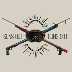 Suns Out Guns Out - Womens Stencil Hood Design