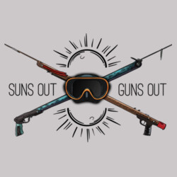 Suns Out Guns Out - Mens Stencil Hoodie Design